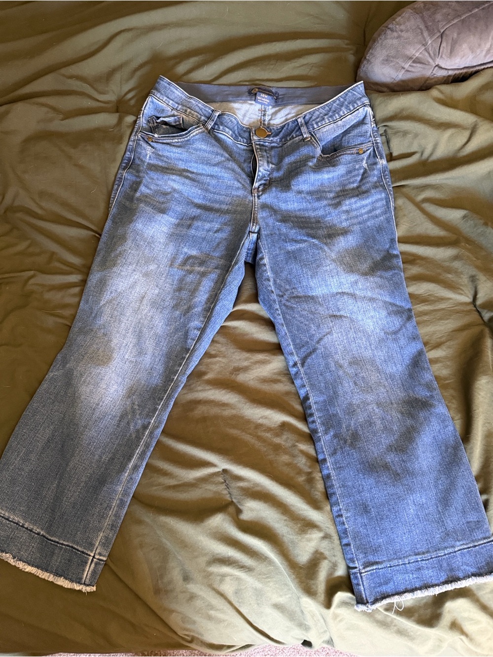 Democracy Light Blue Cropped Straight Jeans